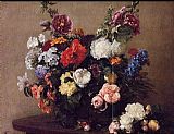 Bouquet of Diverse Flowers by Henri Fantin-Latour